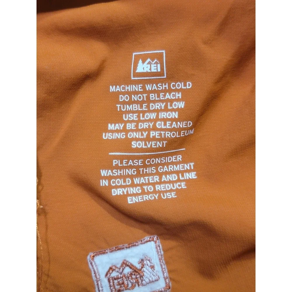 REI Co-op Sahara Short Sleeve Button‎ Down Shirt XL Hiking Travel Orange